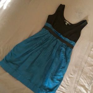 Black and teal dress
